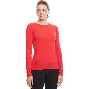 Rab Force long sleeve tee, geranium (red/orange), women’s UK 16/US XL